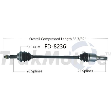 Surtrack Axle Cv Axle Shaft, Fd-8236 FD-8236